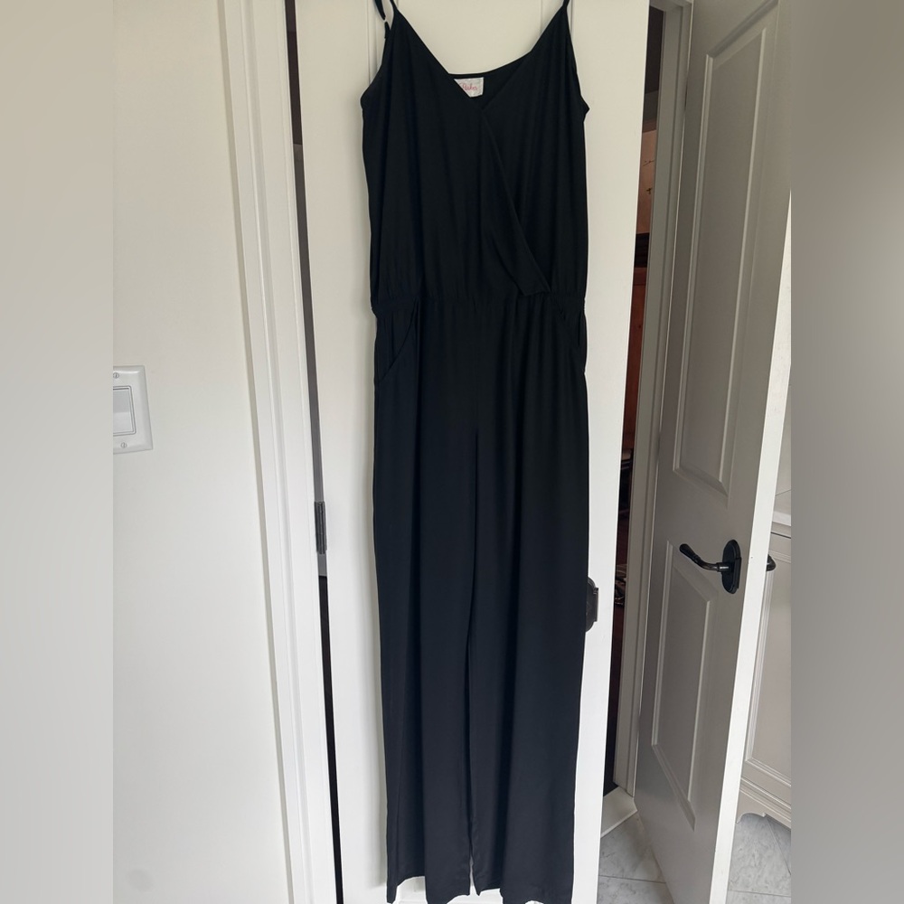 Elegant Silk Black Jumpsuit